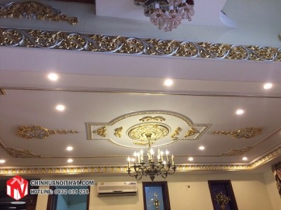 Trần trang trí dát vàng